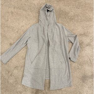 WOMEN’S LOFT GRAY LOUNGE HOODED CARDIGAN